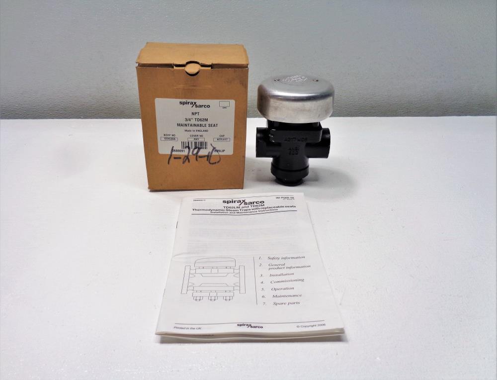 Spirax Sarco 3/4" NPT Thermodynamic Steam Trap TD62M